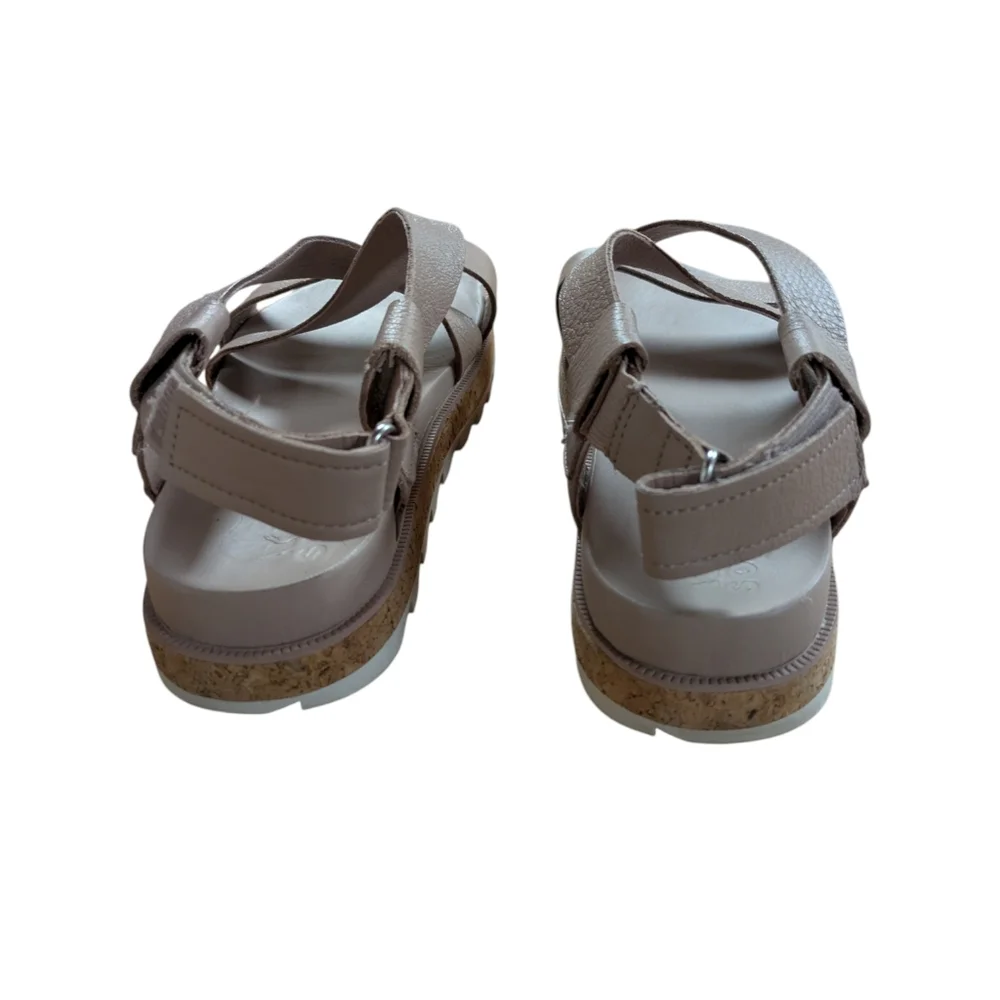 Sorel Roaming Criss Cross Sandals Mauve Leather Size 7.5 - Picture 4 of 12